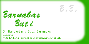 barnabas buti business card
